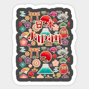 Nihon Kuni - another plethora of Japanese motifs in watercolor style Sticker